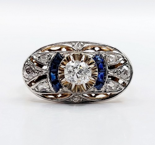 Bague marquise art deco - , or