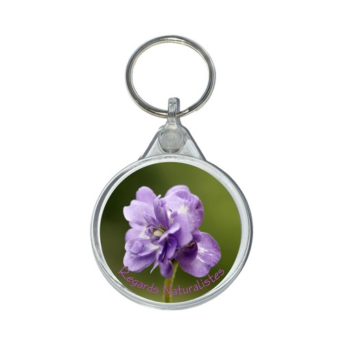 Porte clé photo fleur