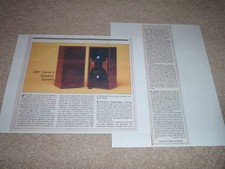 KEF Carina Haut-parleur II Review, 1982, 2 Pgs , Complet Test