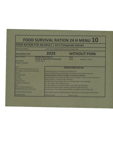 2029 port offert ration - d.d.m,
