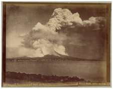 Achille Mauri, Napoli, Vesuvio, Eruzione del 1872 vintage albumen print Tirage