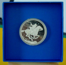 MEDAILLE EN ARGENT  TINTIN EN AMERIQUE   MONNAIE DE PARIS 1993