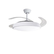 Ventilateur Plafond Lumière Pales Rétractable 85W Lustre Suspension 50CM SJ-201
