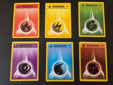 Lot des 6 cartes énergies SDB 1ère EDITION - 97-98-99-100-101-102/102 - Etat NM