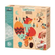Jeu créatif Tampographie sur bois Animaux de la forêt (5+) - Créa Lign' CL143