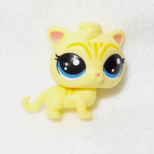 LITTLEST PETSHOP LPS #2-85 HASBRO CHAT CHATON CAT BABS SHORTPAWS JAUNE YEUX BLEU