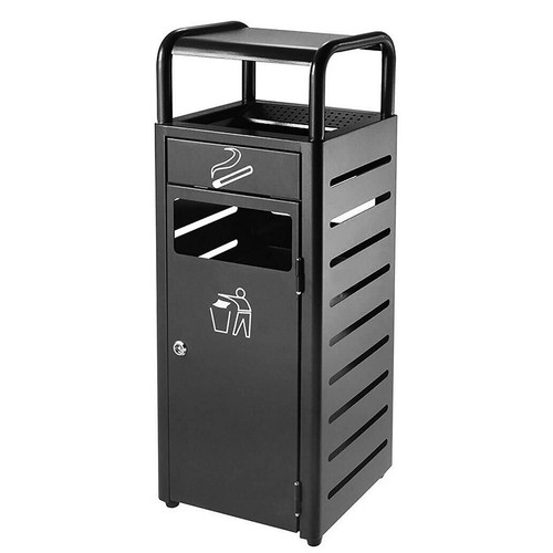 Poubelle extérieure inox fer