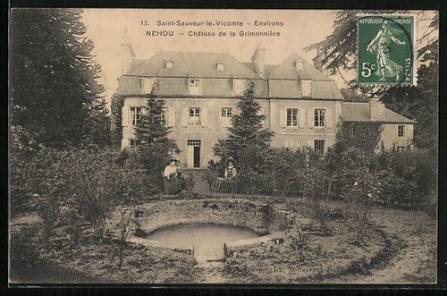 Cpa néhou château - néhou,, la