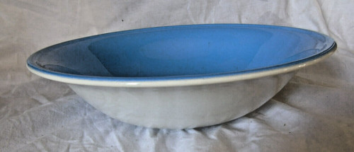 Plat creux rond bleu