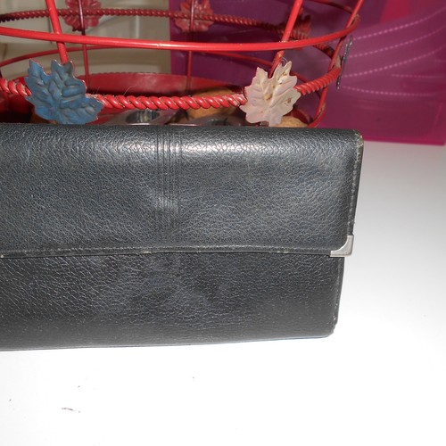 Porte monnaie cuir noir - porte,