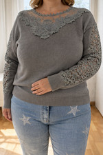 pull fin - gris souris - 48/50