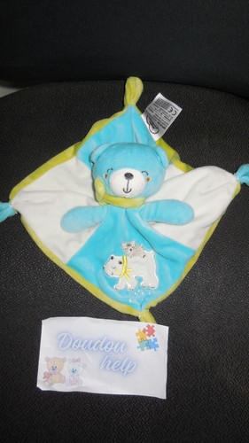 Doudou plat ours polaire - plat, blanc