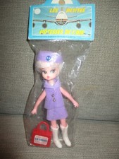 RARE! POUPEE NEUVE "LES PETITES HOTESSES DE L'AIR : AIR FRANCE" Annees 70's