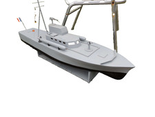 VEDETTE LANCE TORPILLES MTB  : JOLIE ANCIENNE GRANDE  MAQUETTE ARTISANALE : 1 m