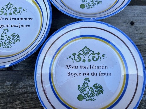 Assiette erotique libertin - 3x,