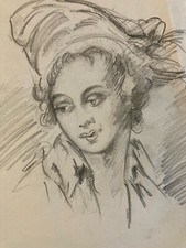 Dessin 1970 Crayon Papier