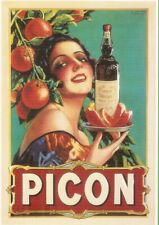 G.CAMPS carte postale PICON (alcool)- DESSIN :femme  tenant bouteille