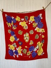 Foulard Carré Vintage rouge Leonard Floral Cadeau pour Femme FO712