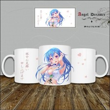MUG TASSE Manga sexy Love Tatouages Coeur Calligraphie Rose Cheveux bleus Animé
