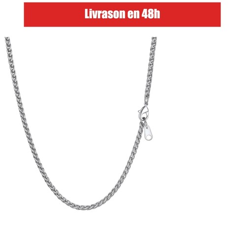 Collier homme acier - collier, inoxydable