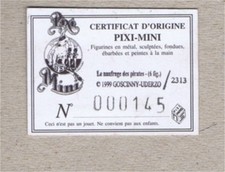 ASTERIX / UDERZO  CERTIFICAT