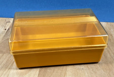 Ancienne boite sucre biscottes plastique orange Miflex Vintage