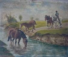 Camargue chevaux peinture Jean