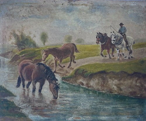 Camargue chevaux peinture jean - camargue,