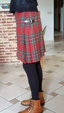Jupe Kilt écossais GLEN APPIN Tartan véritable rouge Femme T38 état Neuf 