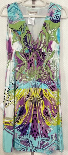Robe soie emilio pucci - soie, bleu