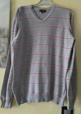 Pull gris rayé Taille L  Owk