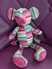 Orchestra doudou peluche souris rayé muticolore 32 cm environ