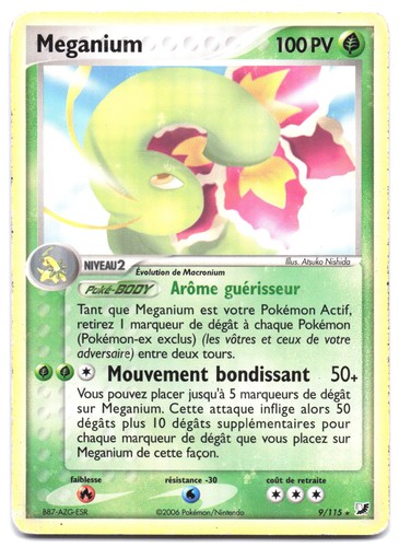 Carte pokémon meganium 115 - pokémon,