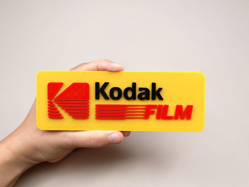 Plaque logo kodak film 3d - -,