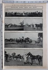1910 Inde Printbangalore Cheval Show & Courses Spectators Paddock Polo Poneys