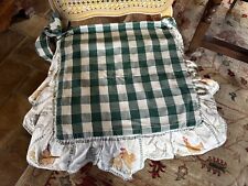 Housses de Coussins à  Volant pour Chaises. À Carreaux et attaches. Lot de 4