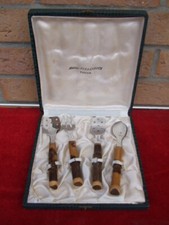 Service à bonbons ancien 1 personne 4 couverts "Maison Ferrandoux Tours" en inox