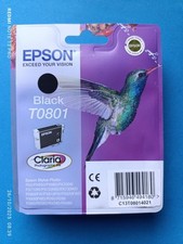 Cartouche d'encre originale Epson T0801 noire pour Stylus Photo 50 650 700 800