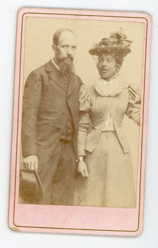Photo cdv couple pose - un, haut
