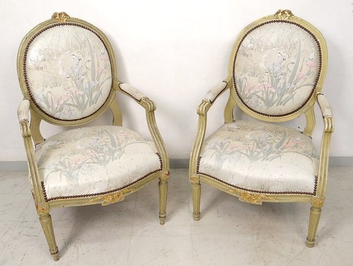 Paire fauteuils louis xvi - louis,