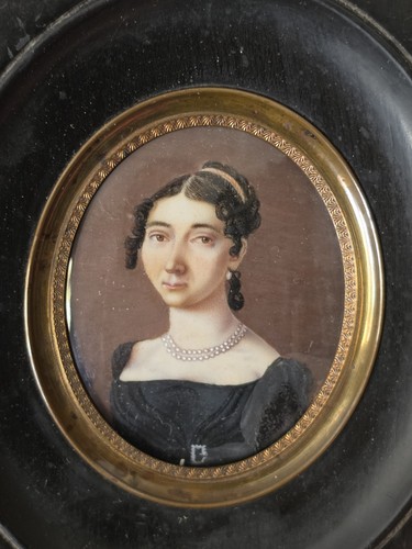 Miniature peinte portrait - miniature,