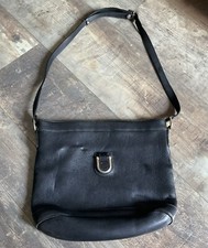 Courrèges Paris - Sac bandoulière cuir noir vintage