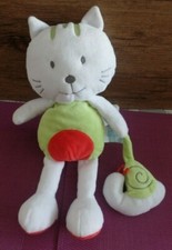 B6G / doudou peluche chat vert