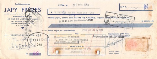 1954 ets japy freres - lyon,