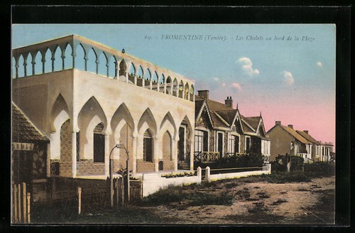 Cpa fromentine les - les, chalets