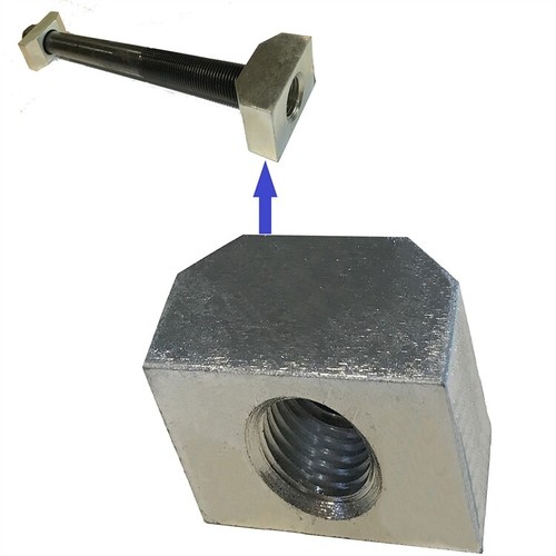 Threaded wedge nut for - threaded,