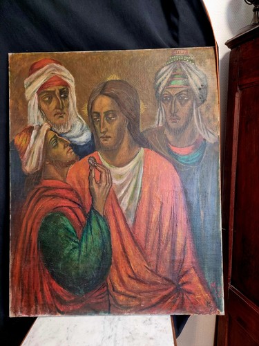 Grande huile sur toile - grande,