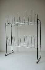 ETAGERE A CHAUSSURES 10 PARES  METAL CHOMEE DESIGN  ATELIER VINTAGE 1970