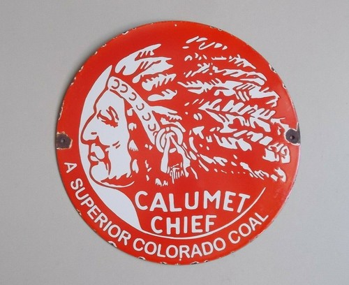Calumet chief plaque - ", ,