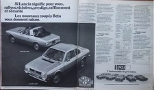 PUBLICITÉ SI LANCIA SIGNIFIE POUR VOUS RALLYES VICTOIRE PRESTIGE COUPES BETA